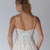 Sparkly A-Line Wedding Dress with 3D Floral & Beading