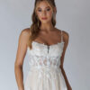 Sparkly A-Line Wedding Dress with 3D Floral & Beading