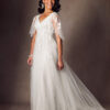 Elegant Vintage A-Line Wedding Dress with Lace & Sequins