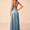 Elegant Custom Bridesmaid Dress – V-Neck & Spaghetti Straps