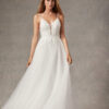 Sparkly Custom Wedding Dress – V-Neck & Sequins