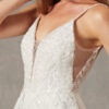 Sparkly Custom Wedding Dress – V-Neck & Sequins