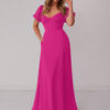 Elegant Bridesmaid Dress – With Pockets & Bow Back