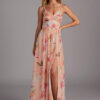 Elegant Chiffon Bridesmaid Dress – V-Neck & Bow Tie Back
