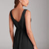 Elegant A-Line Bridesmaid Dress – V-Neck, Ruched & Pleated