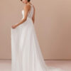 Elegant Custom Wedding Dress – A-Line, Lace, 3D Florals & Chapel Train