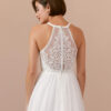 Elegant Custom Wedding Dress – A-Line, Lace, 3D Florals & Chapel Train