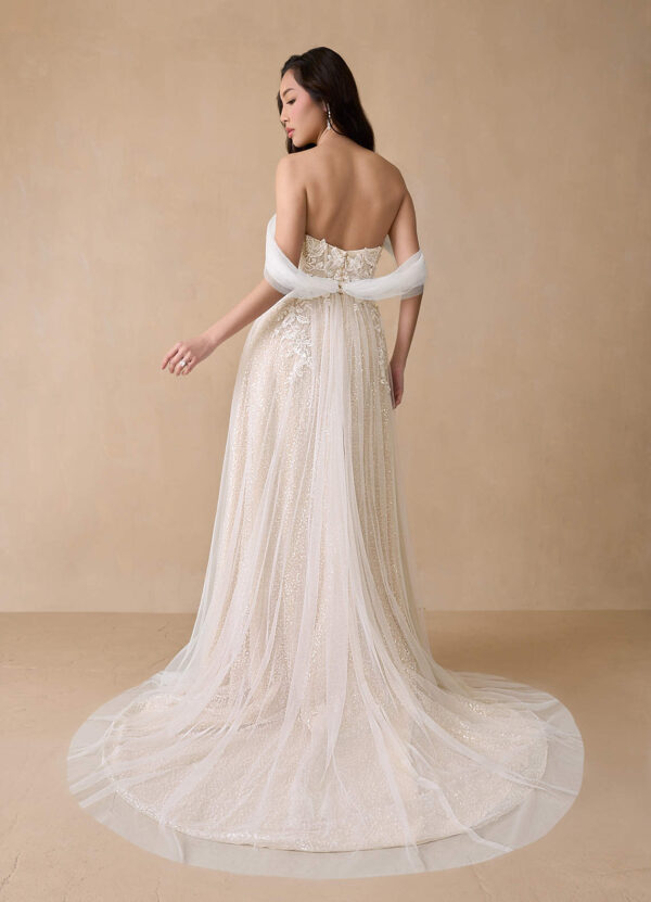 Sparkly Custom Wedding Dresses – Off the Shoulder, Beaded & Romantic