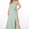 Elegant Bridesmaid Dress – A-Line Chiffon with Pleated Detail