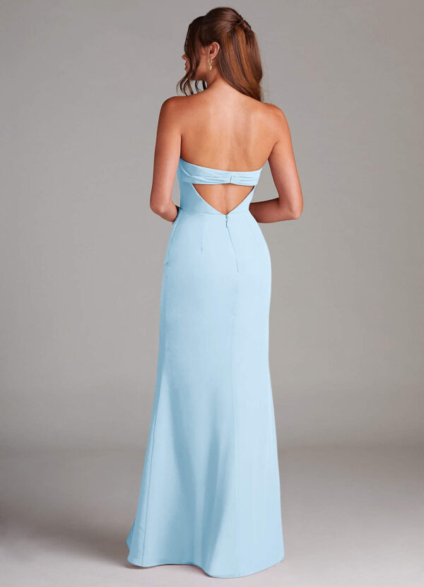 Custom Bridesmaid Dress – Strapless with Keyhole & Leg Slit