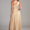 Elegant Custom One-Shoulder Bridesmaid Dress – Stretch Satin & Pleats