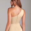 Elegant Custom One-Shoulder Bridesmaid Dress – Stretch Satin & Pleats