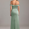 Elegant Custom Bridesmaid Dress – Off-The-Shoulder & Bow