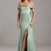 Elegant Custom Bridesmaid Dress – Off-The-Shoulder & Bow
