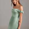 Elegant Custom Bridesmaid Dress – Off-The-Shoulder & Bow