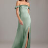 Elegant Custom Bridesmaid Dress – Off-The-Shoulder & Bow