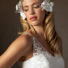 Vintage Custom Wedding Dress – Tea-Length, Lace & 3D Florals