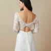Elegant Custom Wedding Dress – Beaded Lace, V-Back & Sweep Train