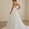 Elegant Custom Wedding Dress – Beaded Lace & Chapel Train