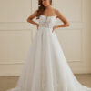 Elegant Custom Wedding Dress – Beaded Lace & Chapel Train