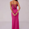 Custom Bridesmaid Dress – Sweetheart Neckline & Leg Slit