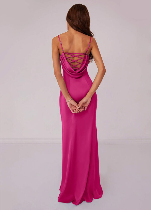 Custom Bridesmaid Dress – Sweetheart Neckline & Leg Slit