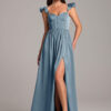 Elegant Bridesmaid Dress – Sweetheart Neckline & Leg Slit