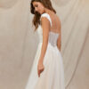 Boho Custom Wedding Dress – Lace, Beaded, & Leg Slit