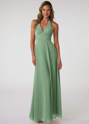 Elegant Custom Bridesmaid Dress – Pleated Chiffon