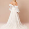 Custom Wedding Dress – Off The Shoulder, Lace & 3D Florals