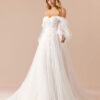 Custom Wedding Dress – Off The Shoulder, Lace & 3D Florals