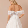 Custom Wedding Dress – Off The Shoulder, Lace & 3D Florals