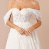 Custom Wedding Dress – Off The Shoulder, Lace & 3D Florals