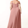 Elegant Bridesmaid Dress – A-Line with Pleats & V-Neck