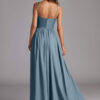 Convertible Satin Bridesmaid Dress – Off Shoulder & Slit
