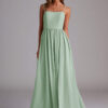 Elegant Off-The-Shoulder Bridesmaid Dress – Convertible & Floor-Length