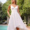Elegant Custom Wedding Dresses with Lace & V Back – Fast Delivery