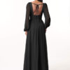 Chiffon Bridesmaid Dress – V-Neck & Bow Back