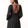 Chiffon Bridesmaid Dress – V-Neck & Bow Back