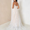 Elegant Custom Wedding Dress – Beaded Lace & Cathedral Train