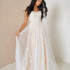 Elegant Custom Wedding Dress – Beaded Lace & Cathedral Train