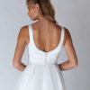 Chic Satin Wedding Dress – Pleated A-Line Style