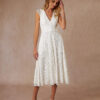 Chic Custom Wedding Dress – Lace & Tea-Length
