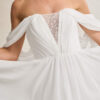 Elegant A-Line Wedding Dresses with Sweetheart Neckline & Off The Shoulder Sleeves