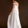 Elegant Custom Wedding Dress – V-Neck, Lace & Cap Sleeves