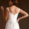 Elegant Custom Wedding Dress – V-Neck, Lace & Cap Sleeves