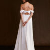 Chic Custom Wedding Dress – Off The Shoulder & Pleated Design
