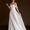 Chic Custom Wedding Dress – Off The Shoulder & Pleated Design