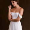 Chic Custom Wedding Dress – Off The Shoulder & Pleated Design