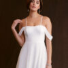Chic Custom Wedding Dress – Off The Shoulder & Pleated Design